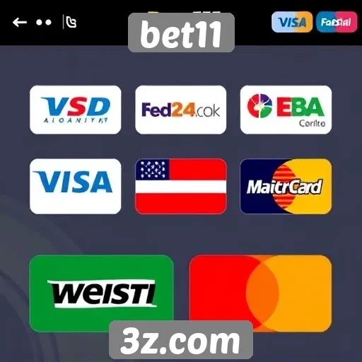 Métodos de pagamento aceitos na plataforma Bet11